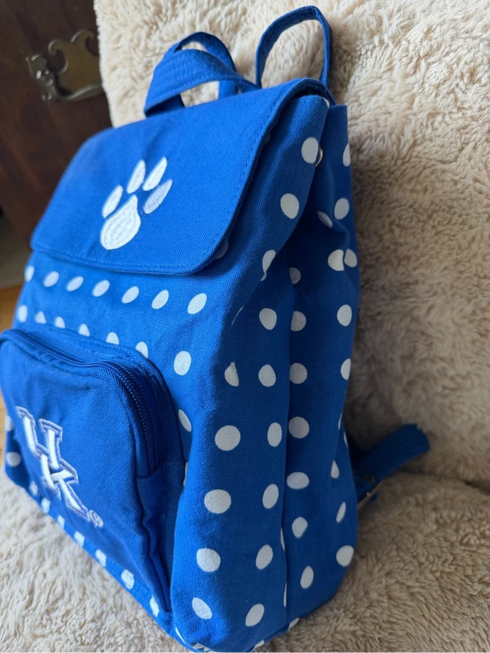 Donna Sharp Kentucky Wildcats UK Kids Mini Backpack Blue Polka Dot Cotton